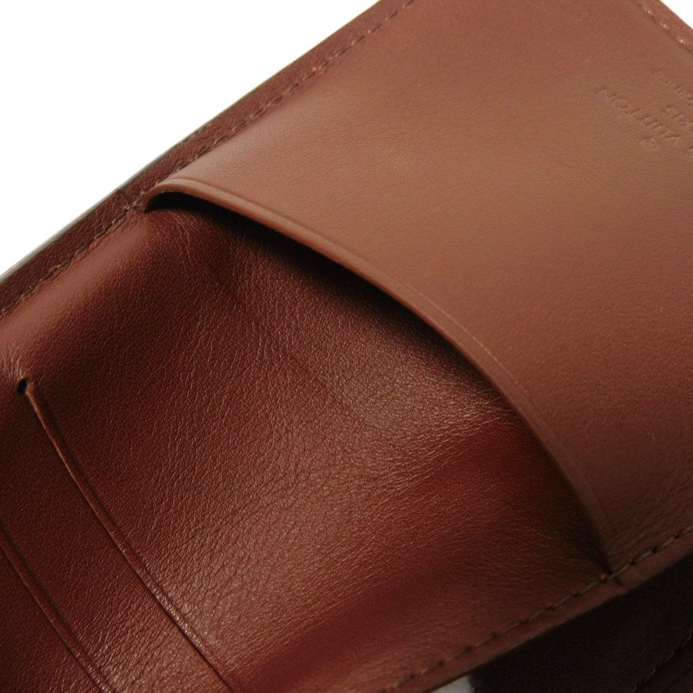 LOUIS VUITTON Long Wallet Purse M61195 Cuir Ombre Leather Akajou Cuir Ombre Portefeuille Braza