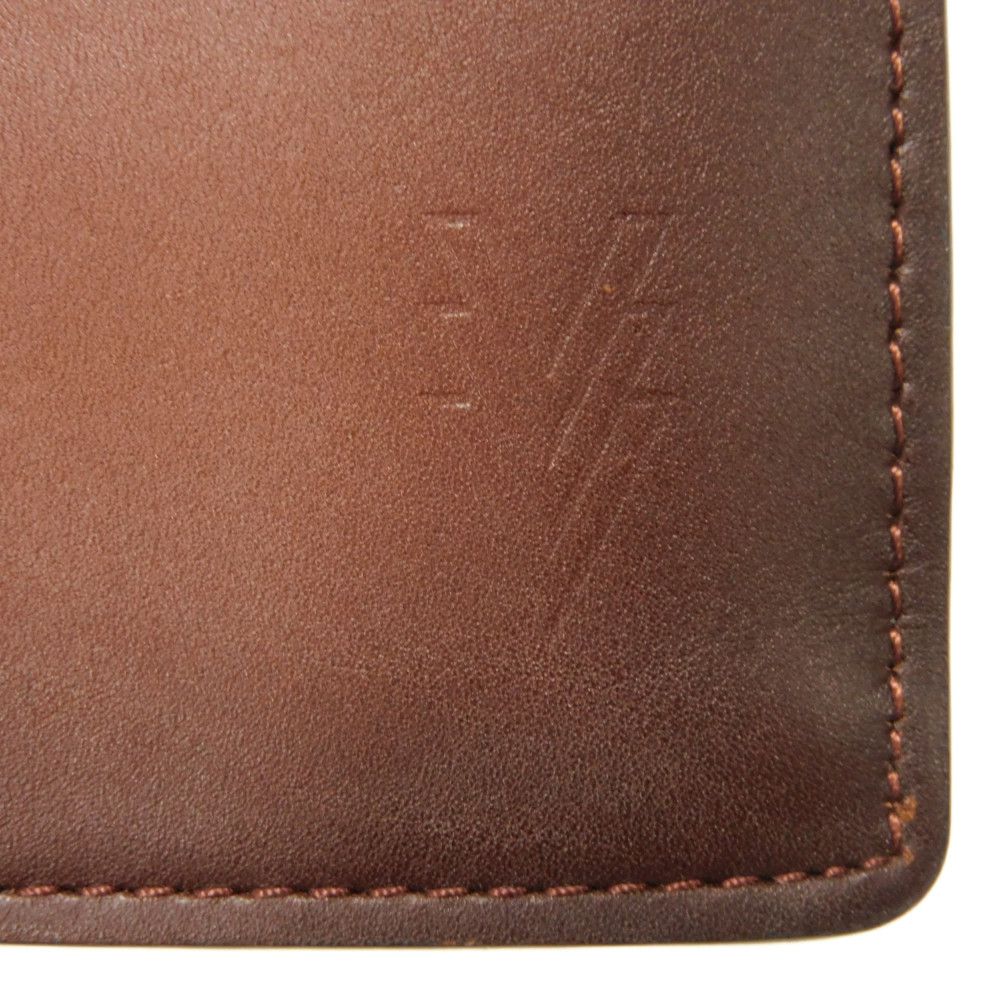 LOUIS VUITTON Long Wallet Purse M61195 Cuir Ombre Leather Akajou Cuir Ombre Portefeuille Braza