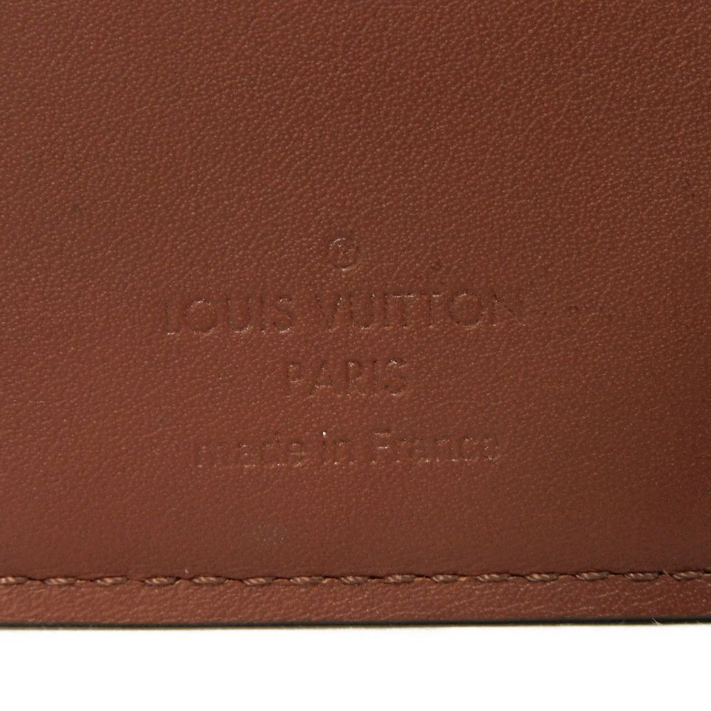 LOUIS VUITTON Long Wallet Purse M61195 Cuir Ombre Leather Akajou Cuir Ombre Portefeuille Braza