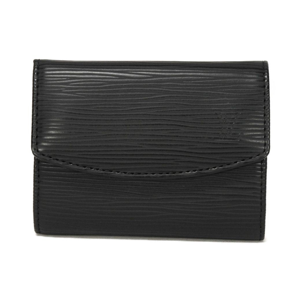 LOUIS VUITTON Coin case M63412 Epi Leather x grain leather Noir Epi Porto Monet Simple
