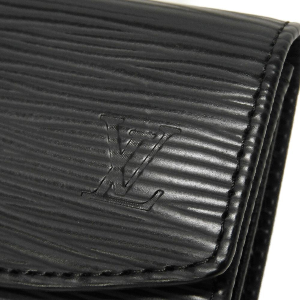 LOUIS VUITTON Coin case M63412 Epi Leather x grain leather Noir Epi Porto Monet Simple