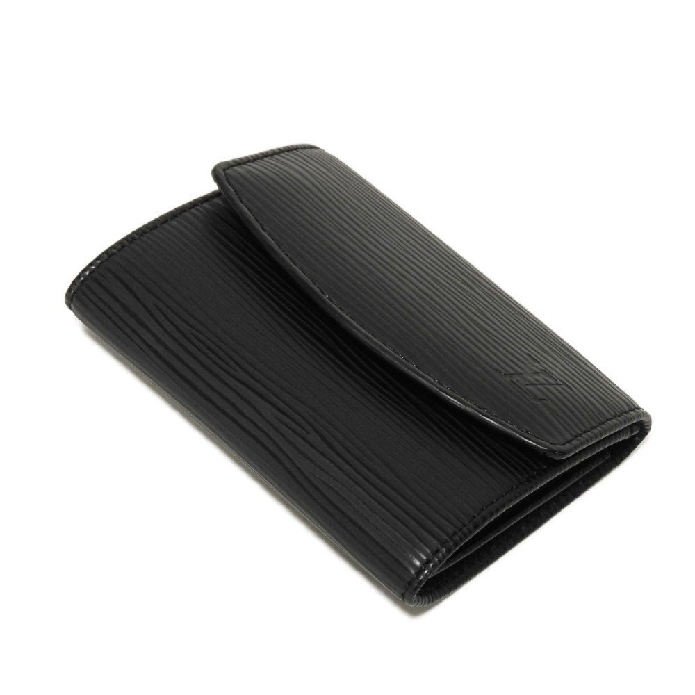 LOUIS VUITTON Coin case M63412 Epi Leather x grain leather Noir Epi Porto Monet Simple