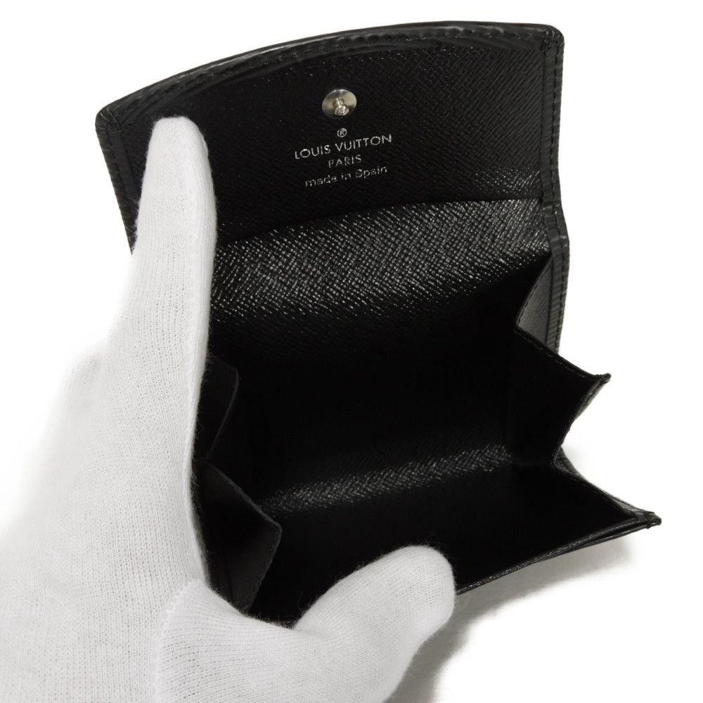 LOUIS VUITTON Coin case M63412 Epi Leather x grain leather Noir Epi Porto Monet Simple