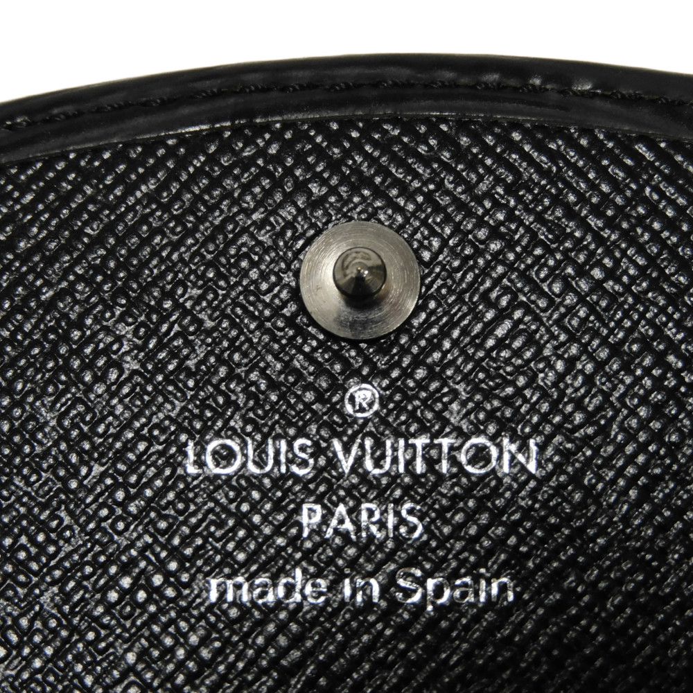 LOUIS VUITTON Coin case M63412 Epi Leather x grain leather Noir Epi Porto Monet Simple