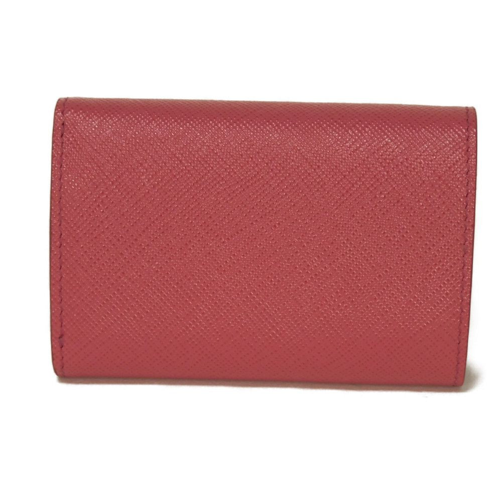 PRADA Tri-fold wallet 1MH021 ZLP F0HYI Safiano leather (stamped) Peonia x Begonia logo metal Saffiano Mini Wallet