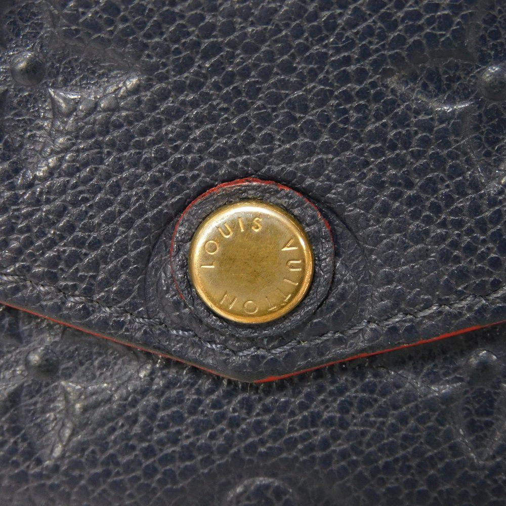 LOUIS VUITTON Coin case M62017 Implant leather (monogram embossed) Marine Rouge Monogram Unplant Pochette cree