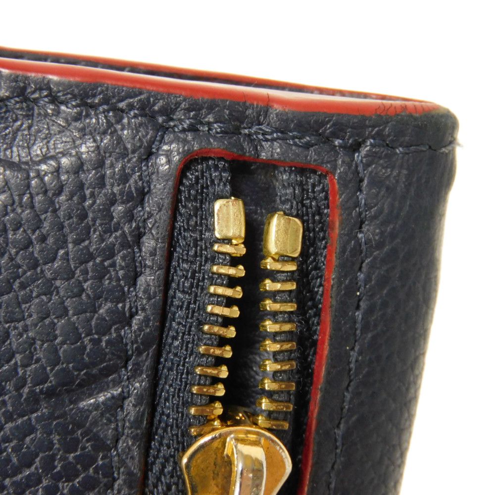 LOUIS VUITTON Coin case M62017 Implant leather (monogram embossed) Marine Rouge Monogram Unplant Pochette cree