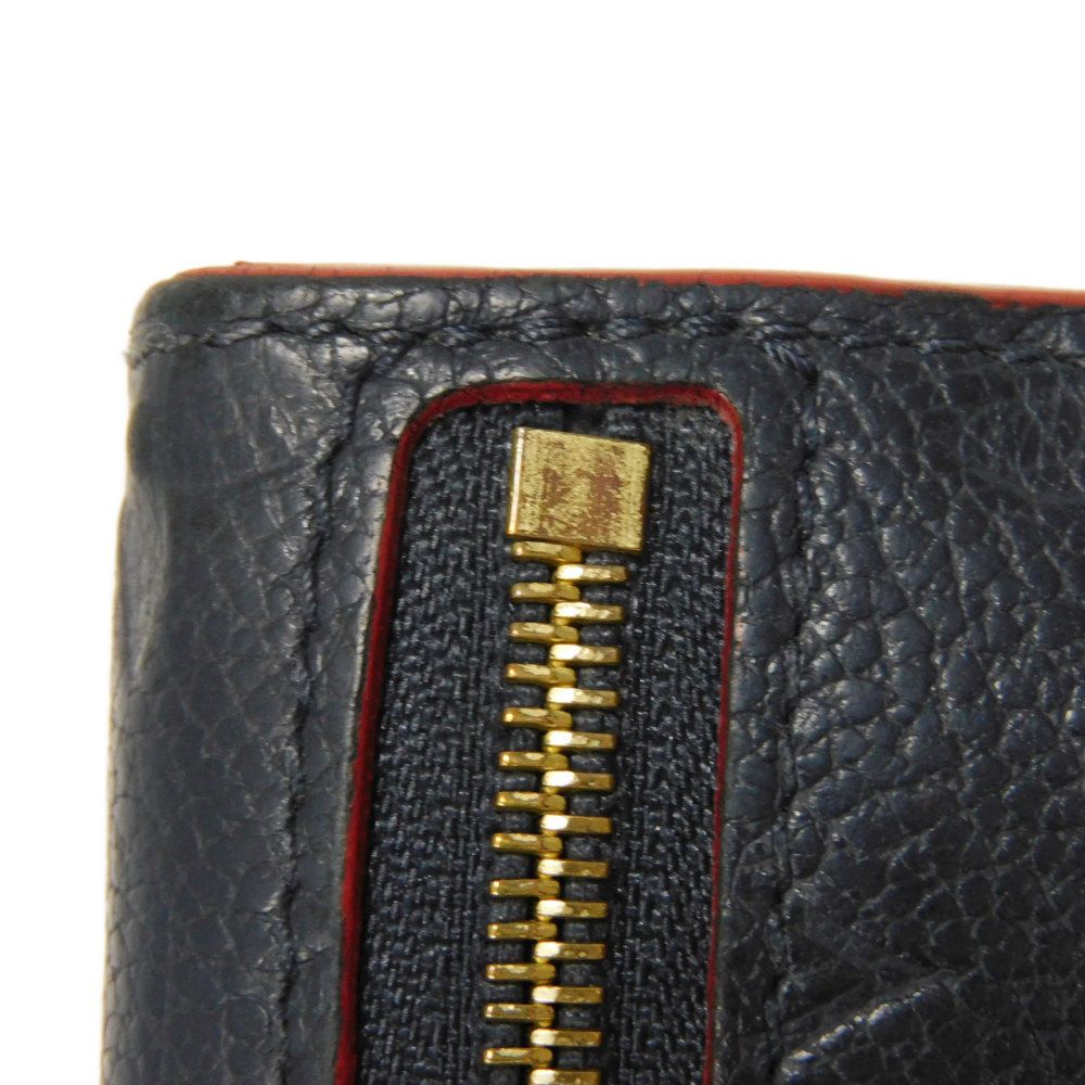 LOUIS VUITTON Coin case M62017 Implant leather (monogram embossed) Marine Rouge Monogram Unplant Pochette cree