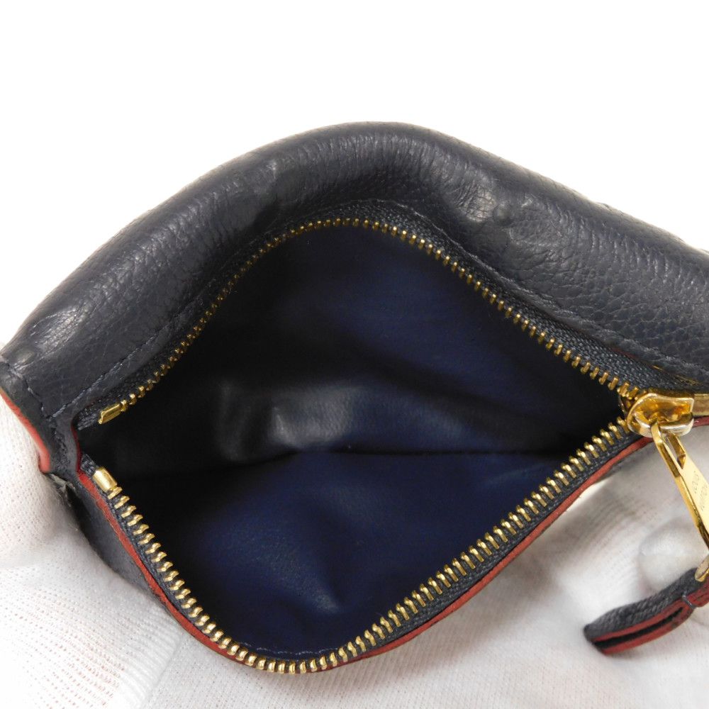 LOUIS VUITTON Coin case M62017 Implant leather (monogram embossed) Marine Rouge Monogram Unplant Pochette cree
