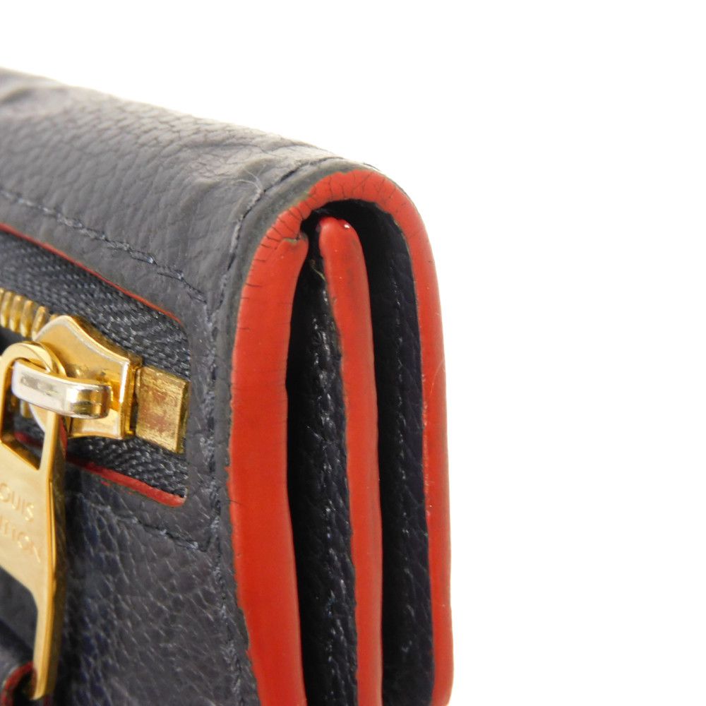 LOUIS VUITTON Coin case M62017 Implant leather (monogram embossed) Marine Rouge Monogram Unplant Pochette cree
