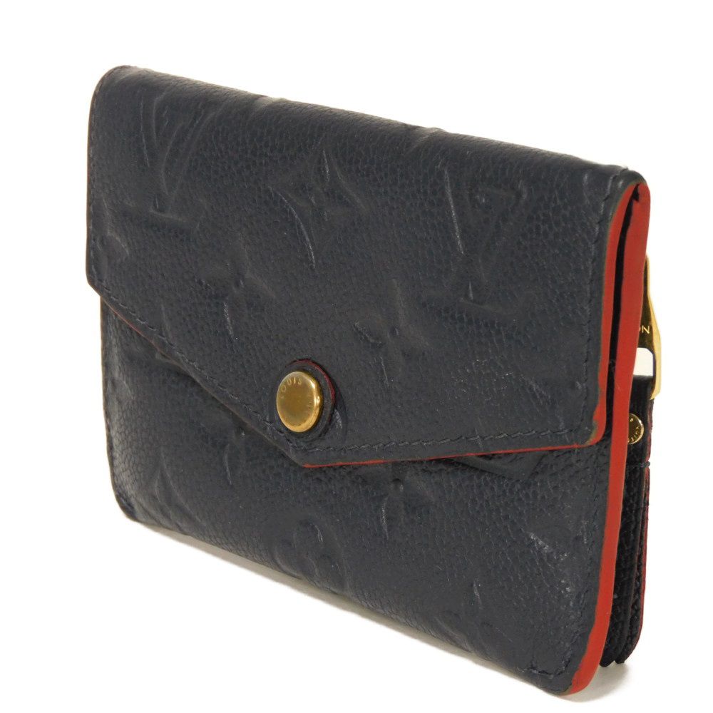 LOUIS VUITTON Coin case M62017 Implant leather (monogram embossed) Marine Rouge Monogram Unplant Pochette cree