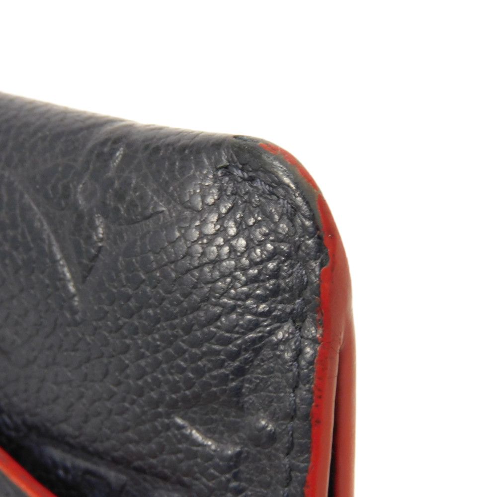 LOUIS VUITTON Coin case M62017 Implant leather (monogram embossed) Marine Rouge Monogram Unplant Pochette cree