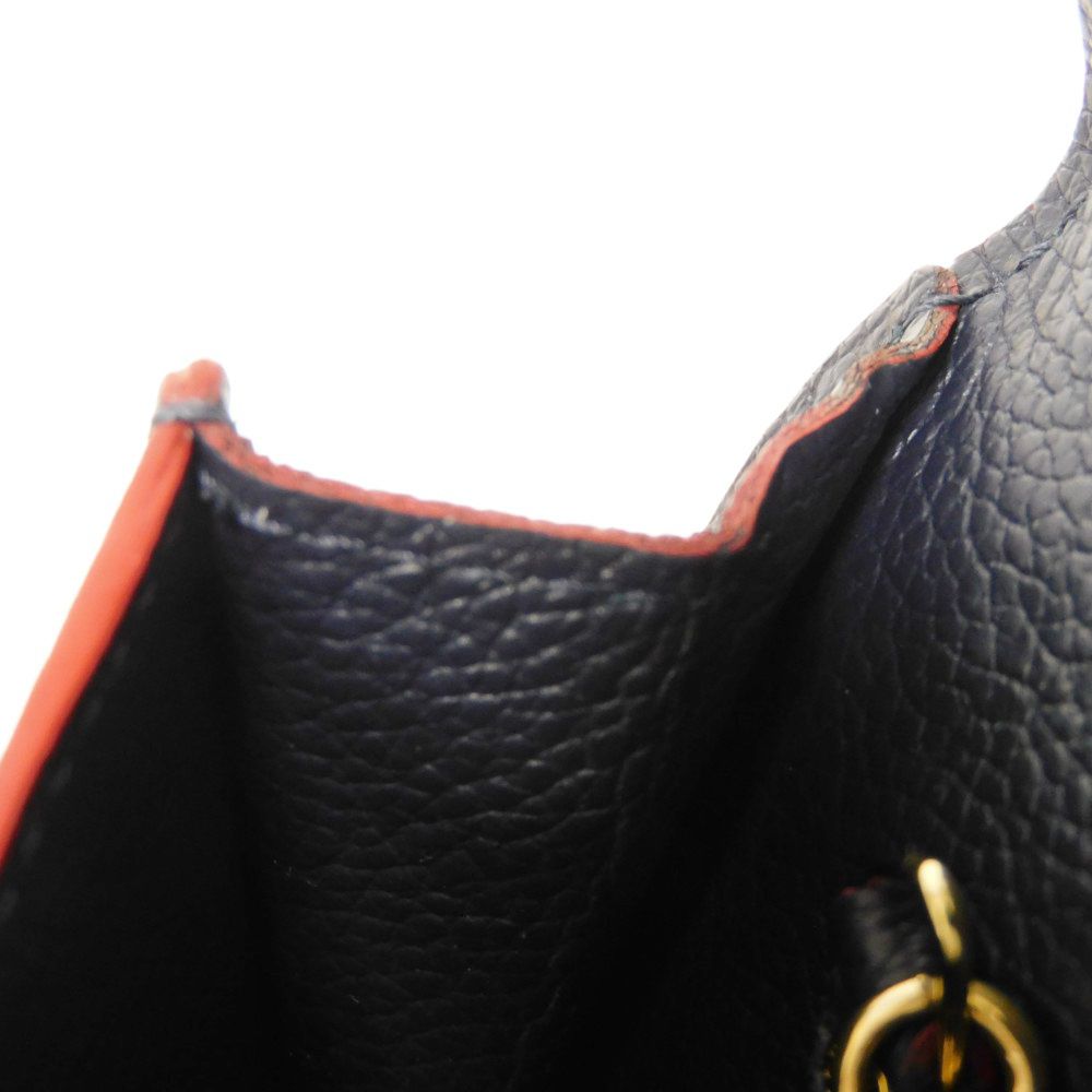 LOUIS VUITTON Coin case M62017 Implant leather (monogram embossed) Marine Rouge Monogram Unplant Pochette cree