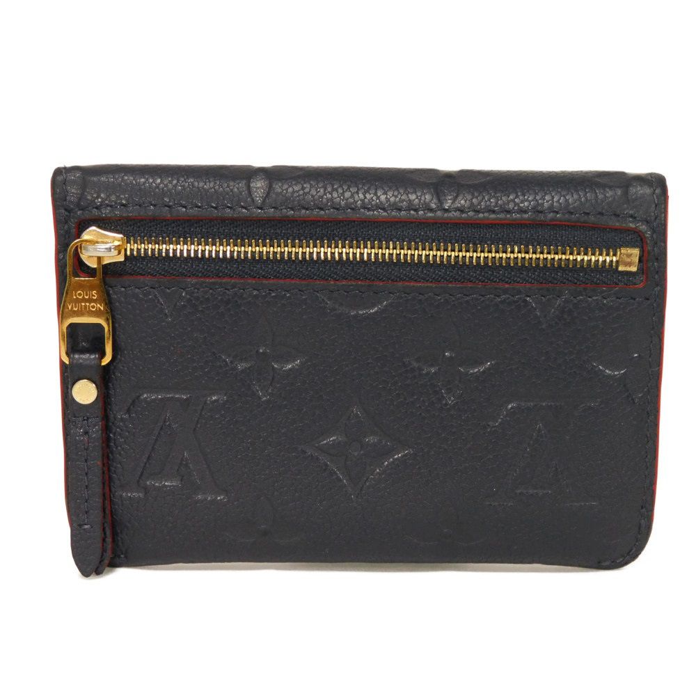 LOUIS VUITTON Coin case M62017 Implant leather (monogram embossed) Marine Rouge Monogram Unplant Pochette cree