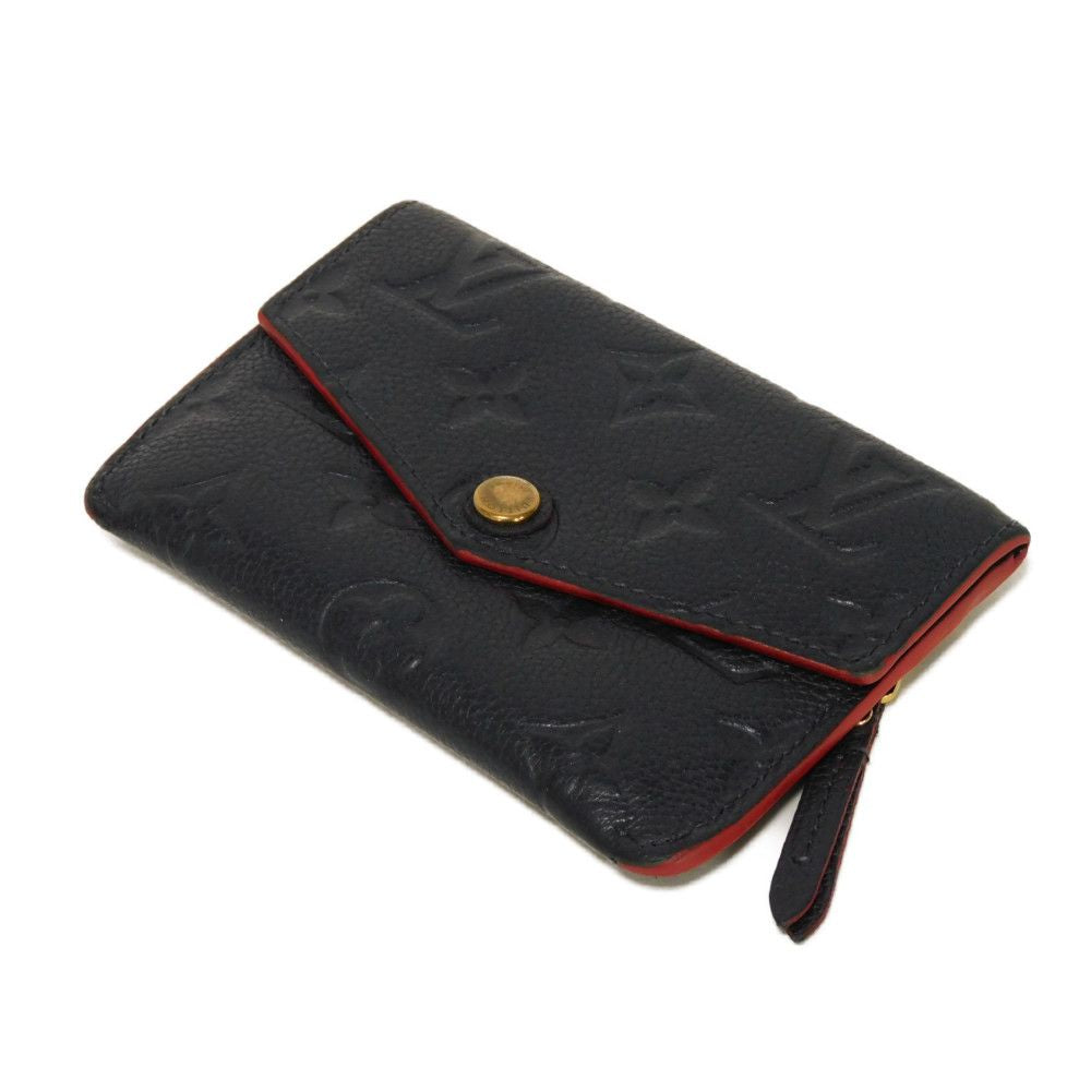 LOUIS VUITTON Coin case M62017 Implant leather (monogram embossed) Marine Rouge Monogram Unplant Pochette cree