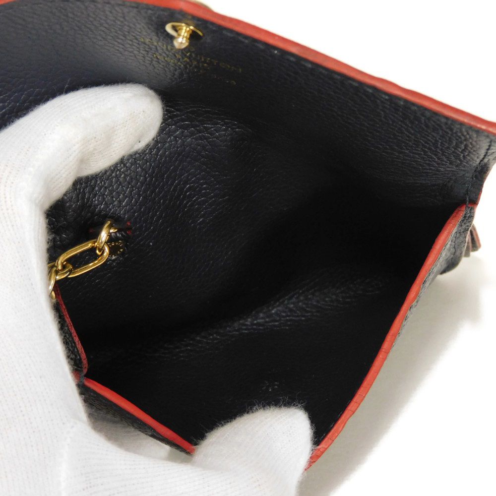 LOUIS VUITTON Coin case M62017 Implant leather (monogram embossed) Marine Rouge Monogram Unplant Pochette cree