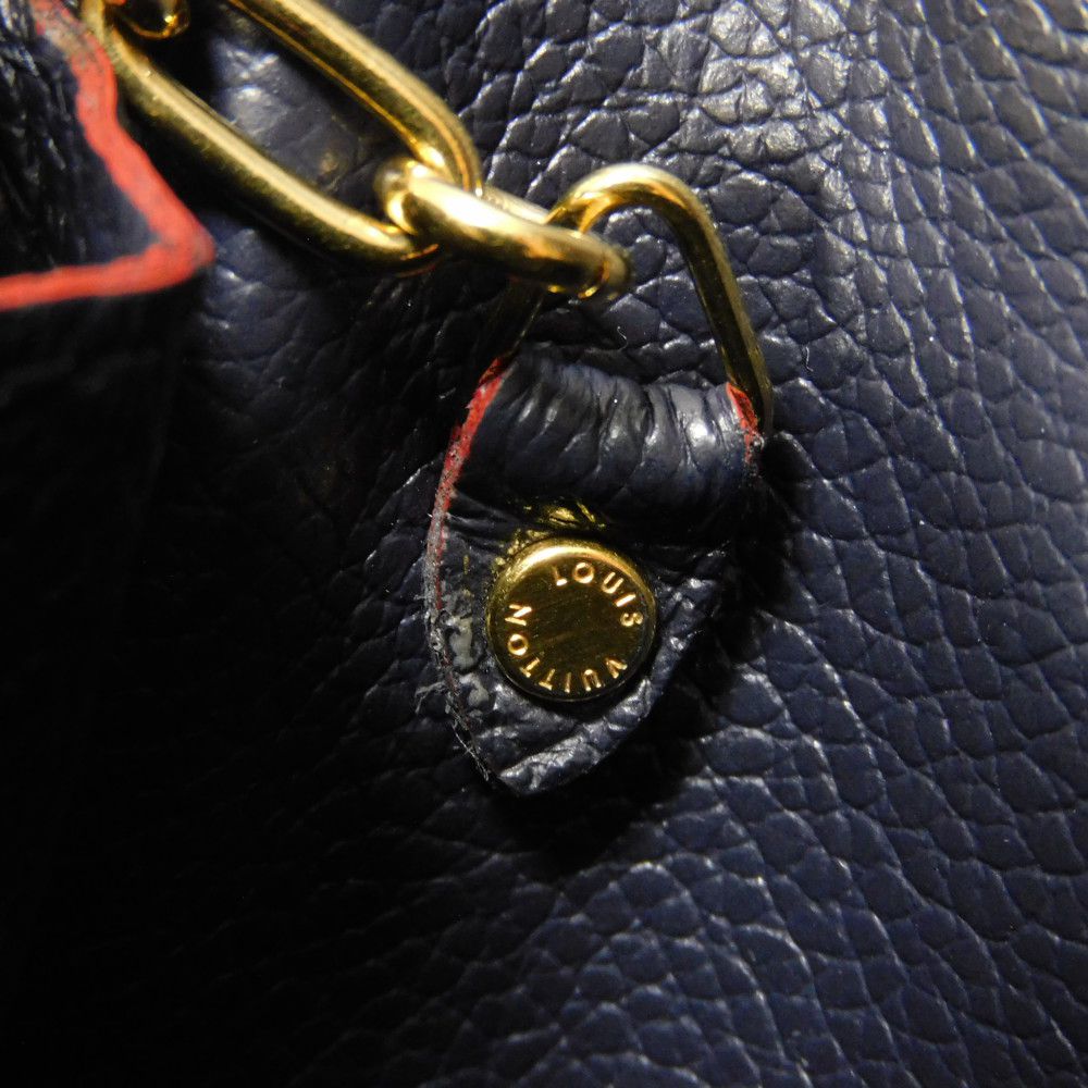 LOUIS VUITTON Coin case M62017 Implant leather (monogram embossed) Marine Rouge Monogram Unplant Pochette cree