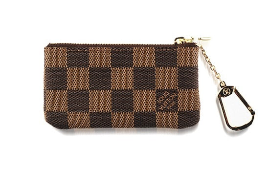 LOUIS VUITTON Key case Key holder N62658 Damier canvas, leather Ebene Pochette Cre