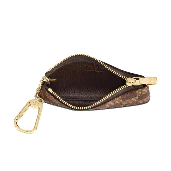 LOUIS VUITTON Key case Key holder N62658 Damier canvas, leather Ebene Pochette Cre