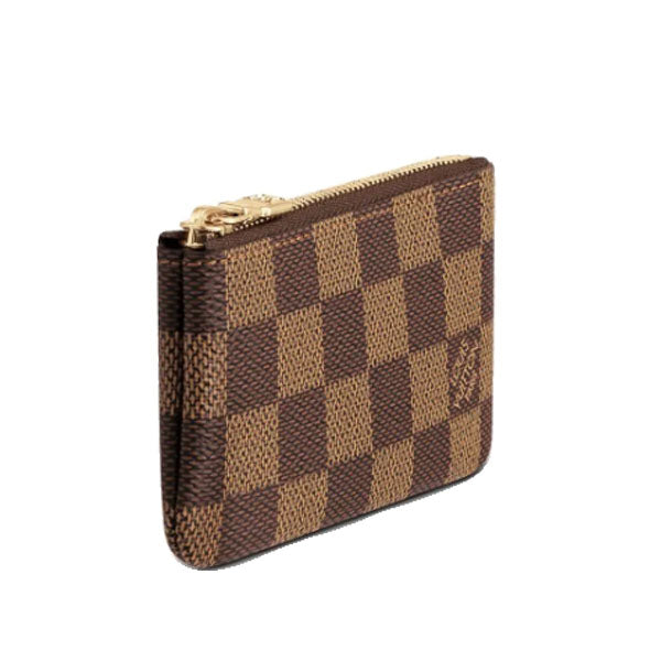 LOUIS VUITTON Key case Key holder N62658 Damier canvas, leather Ebene Pochette Cre