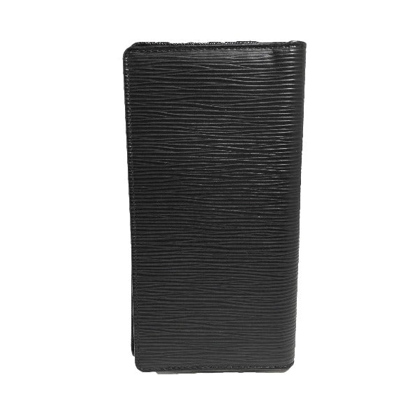 LOUIS VUITTON Long Wallet Purse M63212 Epi Leather Noir Epi Porto Cartes Crdit