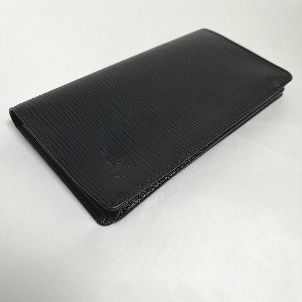 LOUIS VUITTON Long Wallet Purse M63212 Epi Leather Noir Epi Porto Cartes Crdit