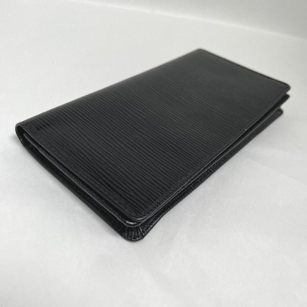 LOUIS VUITTON Long Wallet Purse M63212 Epi Leather Noir Epi Porto Cartes Crdit