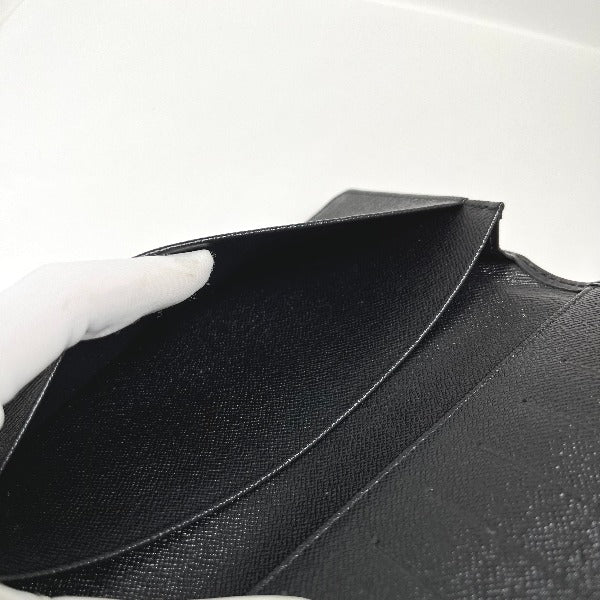 LOUIS VUITTON Long Wallet Purse M63212 Epi Leather Noir Epi Porto Cartes Crdit