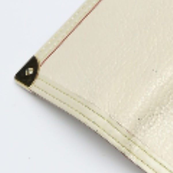 LOUIS VUITTON Long Wallet Purse M91839 Goat leather white Trifold purse Suhari Porto Tresol International Bron Women Used Authentic