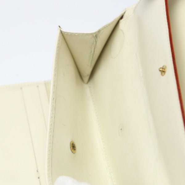 LOUIS VUITTON Long Wallet Purse M91839 Goat leather white Suhari Porto Tresol International Bron