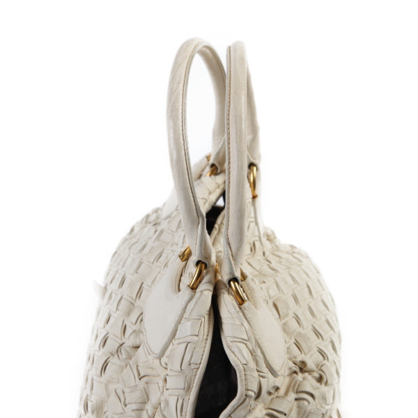 MIUMIU Handbag others white MIUMIU Mew Mew SACCA 2 MANICI Women Used Authentic