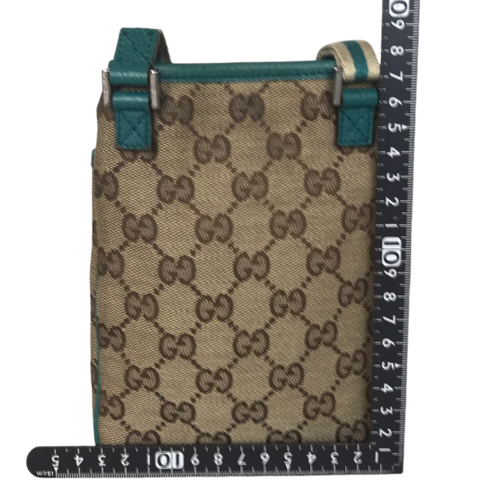 GUCCI Shoulder Bag 141863 001998 GG canvas Brown green Cross body Women(Unisex) Used Authentic