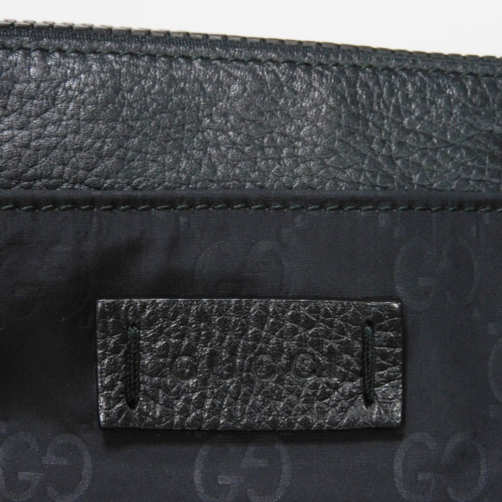 GUCCI Shoulder Bag 510339 Nylon canvas x calf leather (embossed) black GG nylon Mini messenger bag