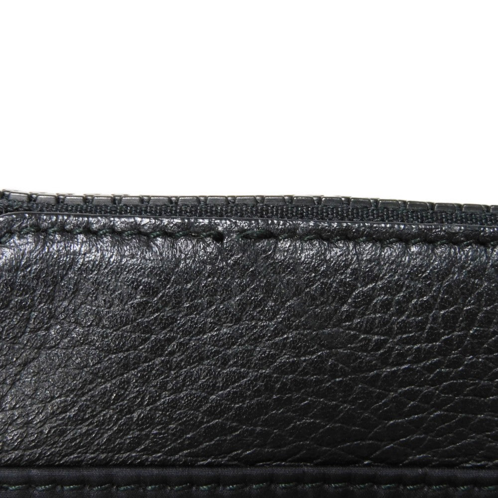 GUCCI Shoulder Bag 510339 Nylon canvas x calf leather (embossed) black GG nylon Mini messenger bag