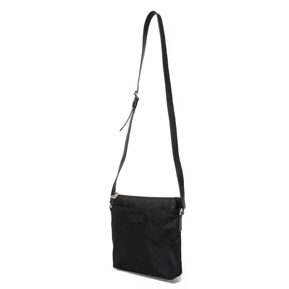 GUCCI Shoulder Bag 510339 Nylon canvas x calf leather (embossed) black GG nylon Mini messenger bag