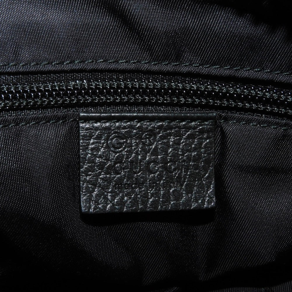 GUCCI Shoulder Bag 510339 Nylon canvas x calf leather (embossed) black GG nylon Mini messenger bag