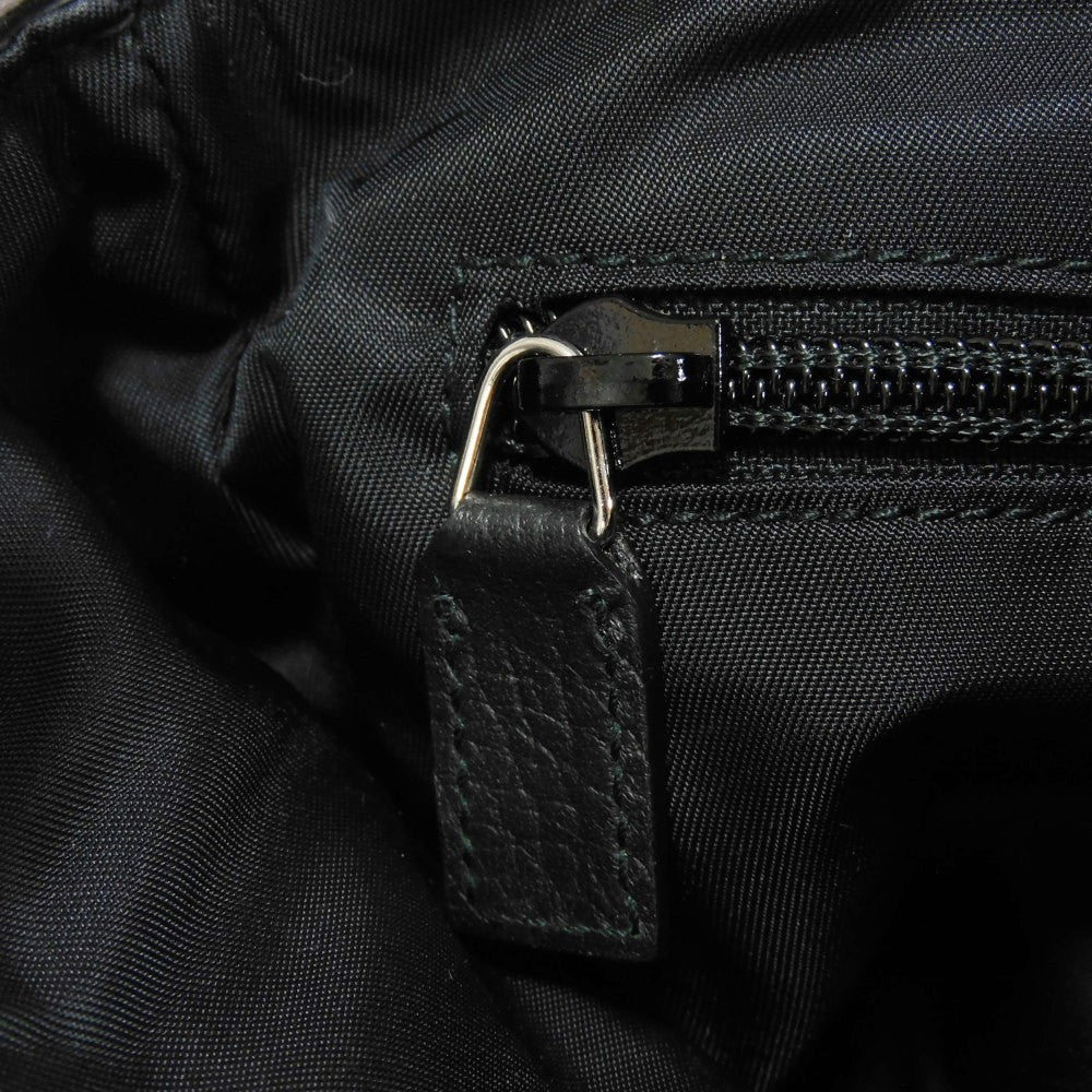 GUCCI Shoulder Bag 510339 Nylon canvas x calf leather (embossed) black GG nylon Mini messenger bag