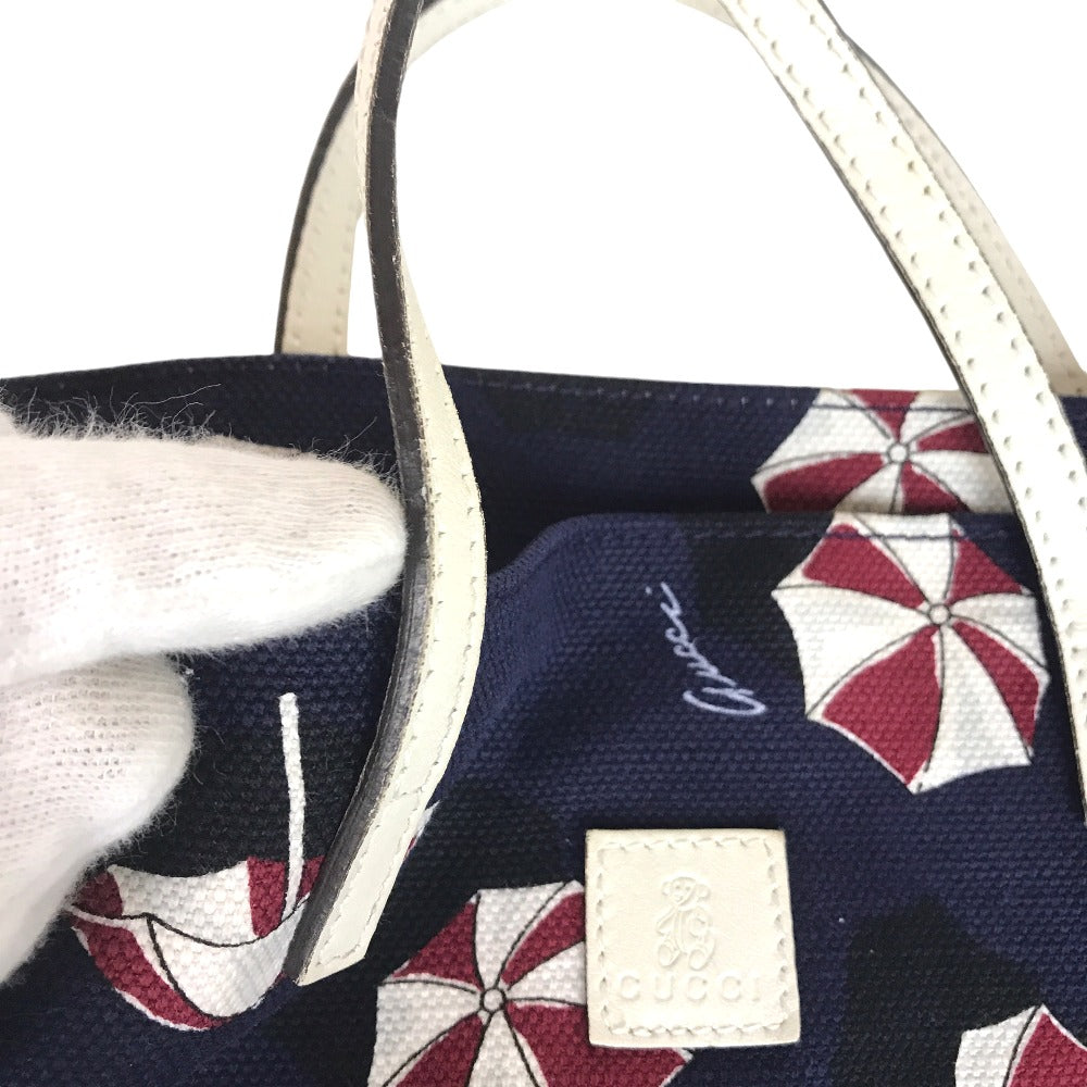 GUCCI Tote Bag 284721 000926 canvas Navy Handbag Kids Line Umbrella