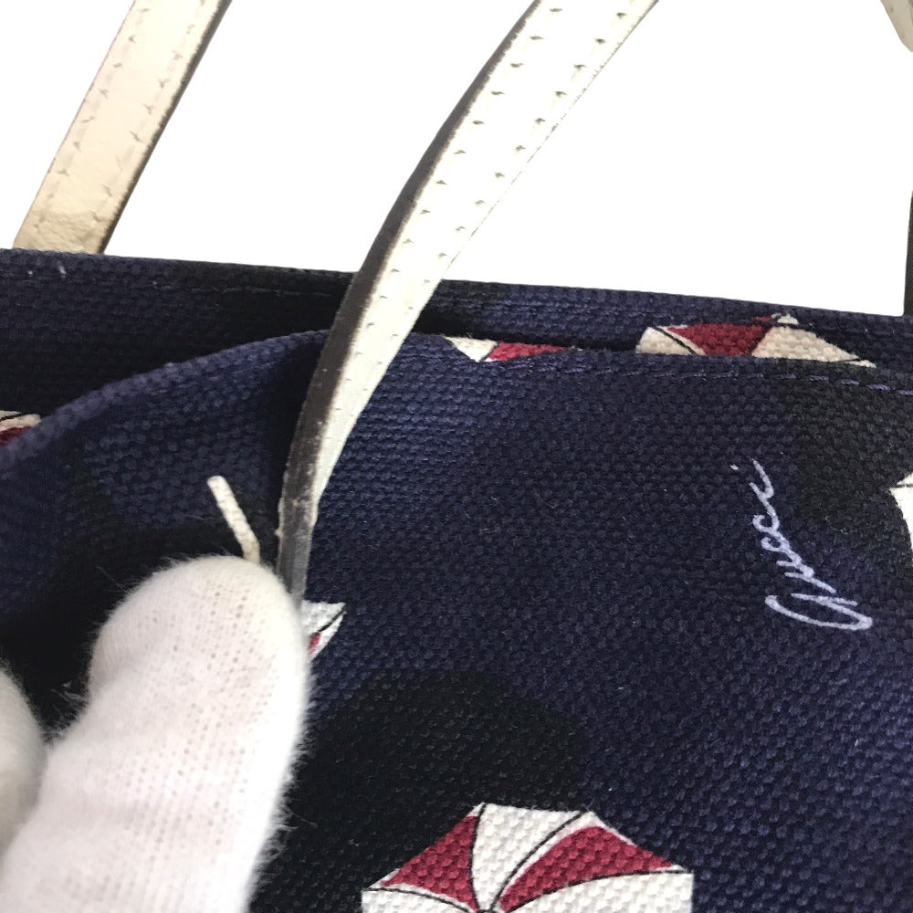 GUCCI Tote Bag 284721 000926 canvas Navy Handbag Kids Line Umbrella