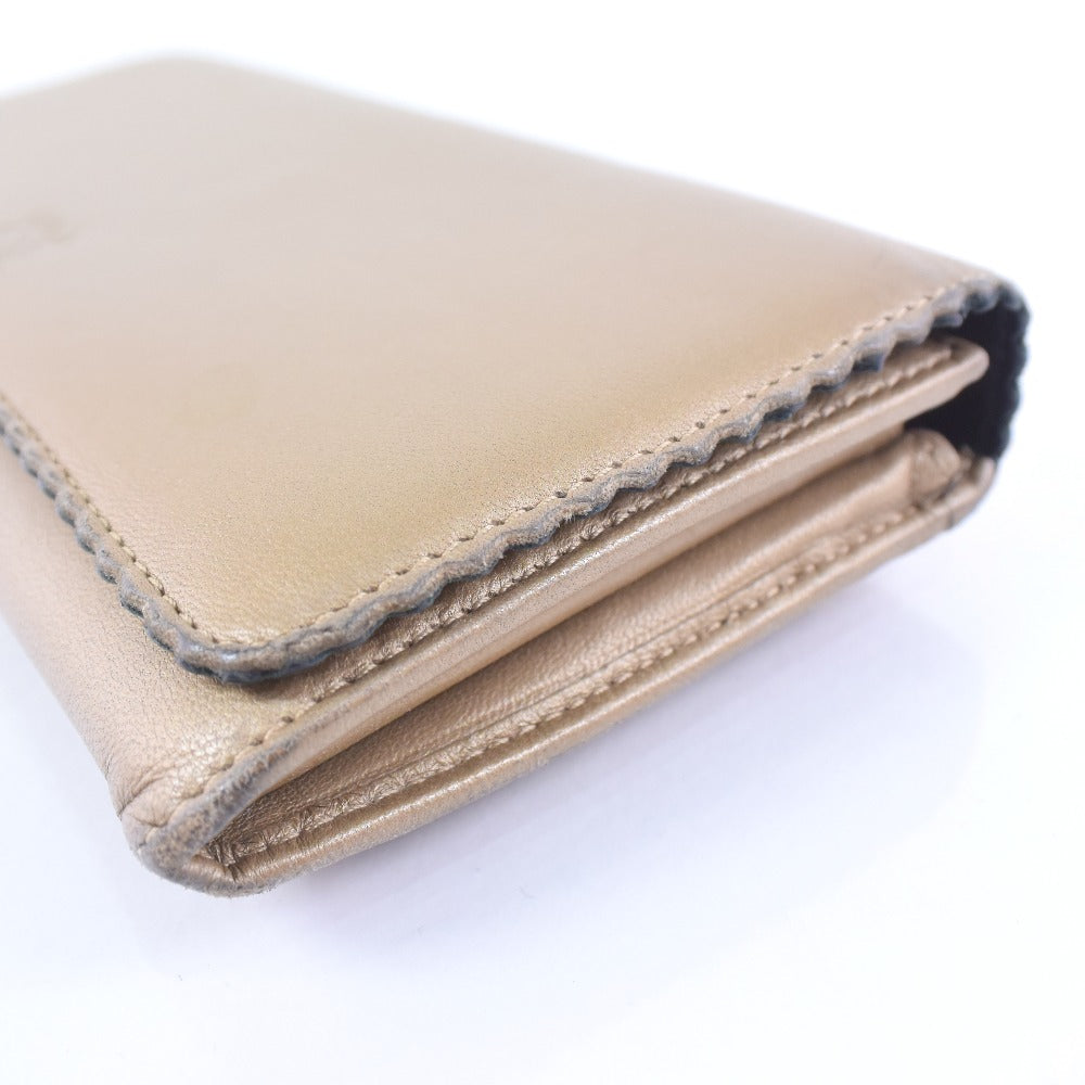 LOEWE Long Wallet Purse 182N81.F13 lambskin beige Women Used Authentic