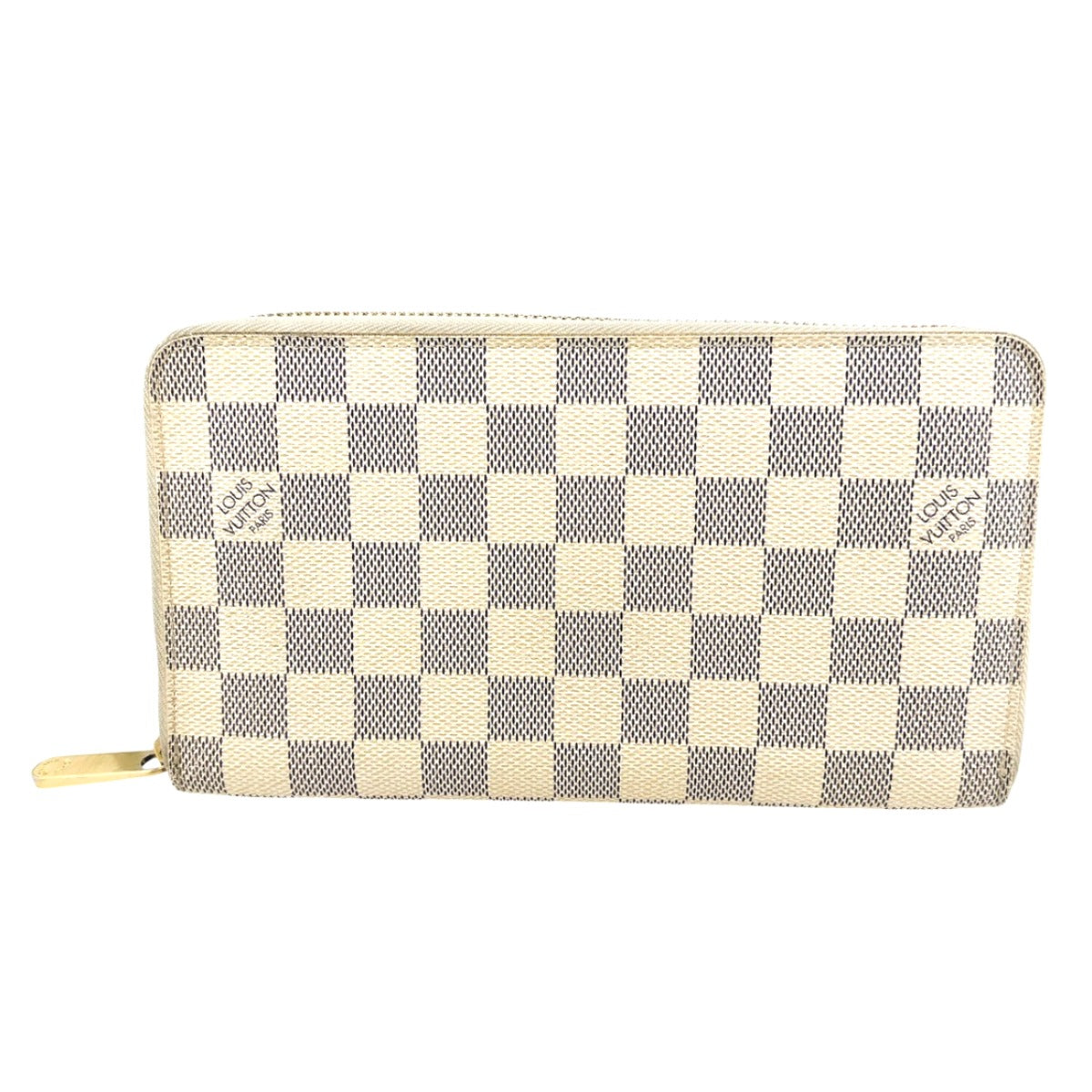 LOUIS VUITTON Long Wallet Purse N60012 Damier canvas white Damier Azur Zippy Organizer