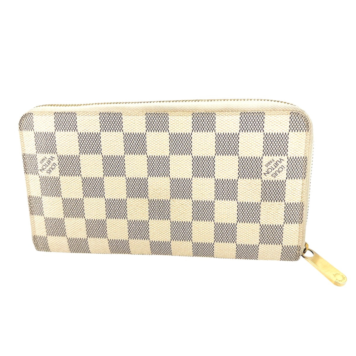 LOUIS VUITTON Long Wallet Purse N60012 Damier canvas white Damier Azur Zippy Organizer