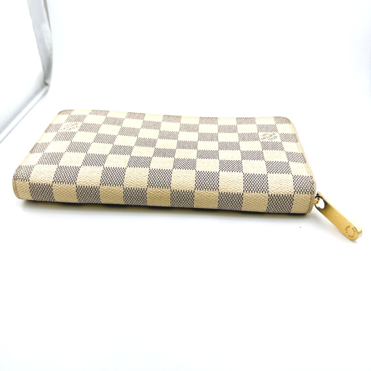 LOUIS VUITTON Long Wallet Purse N60012 Damier canvas white Damier Azur Zippy Organizer