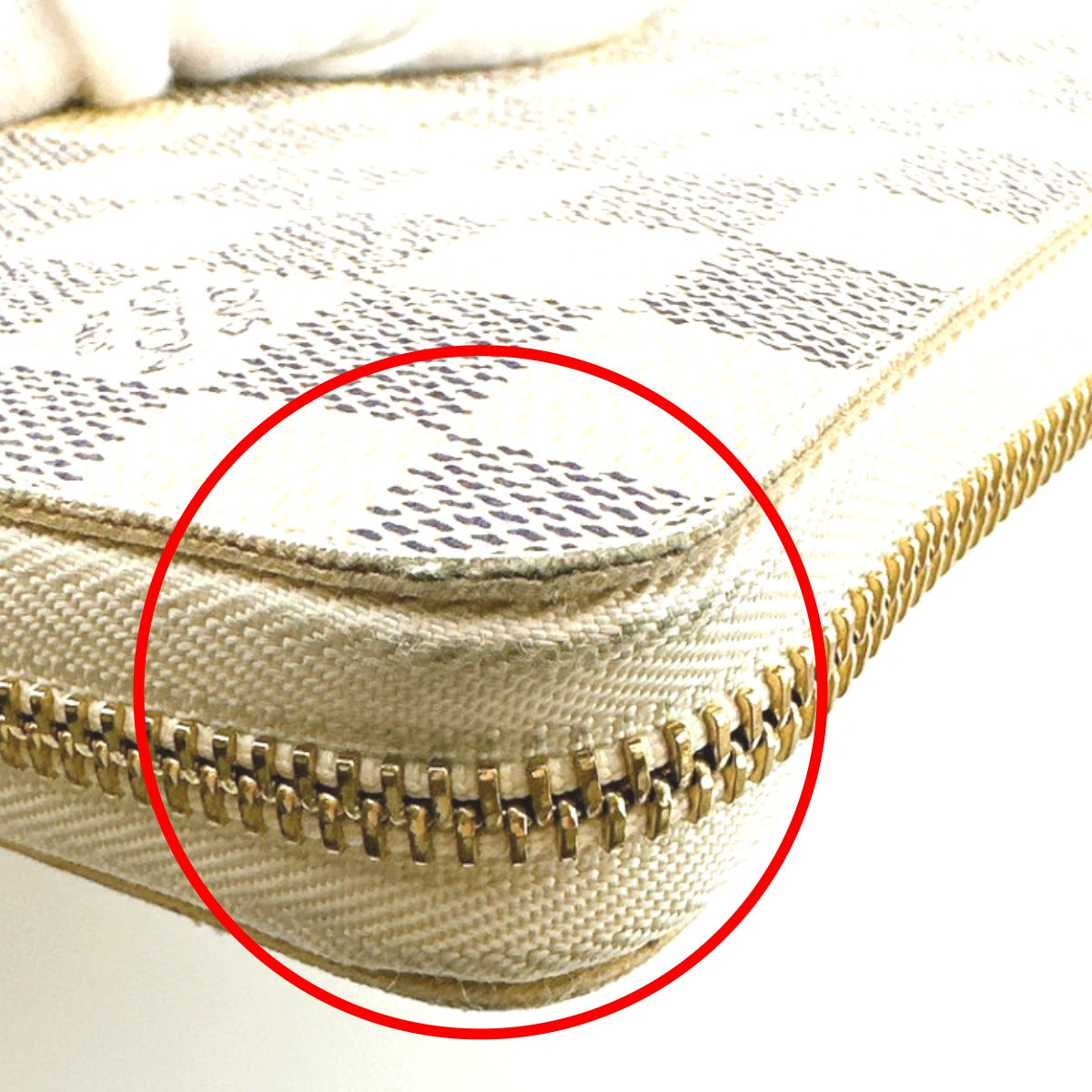 LOUIS VUITTON Long Wallet Purse N60012 Damier canvas white Damier Azur Zippy Organizer