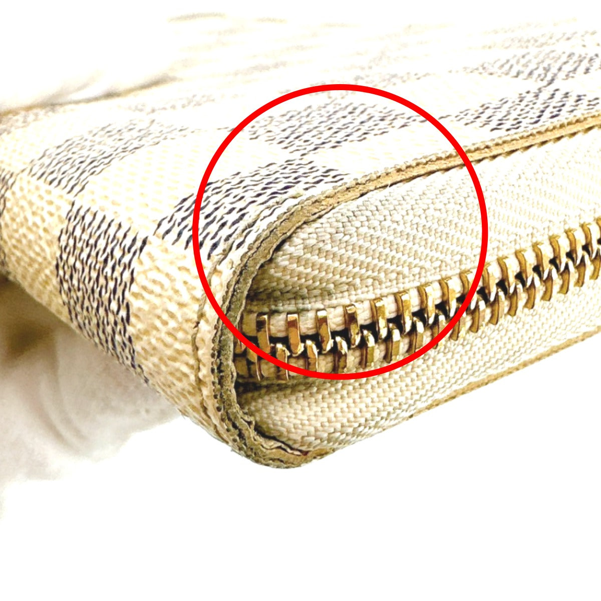 LOUIS VUITTON Long Wallet Purse N60012 Damier canvas white Damier Azur Zippy Organizer