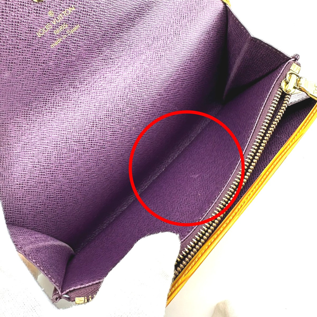 LOUIS VUITTON Long Wallet Purse M63579 Epi Leather yellow Epi Porto Moné Credit