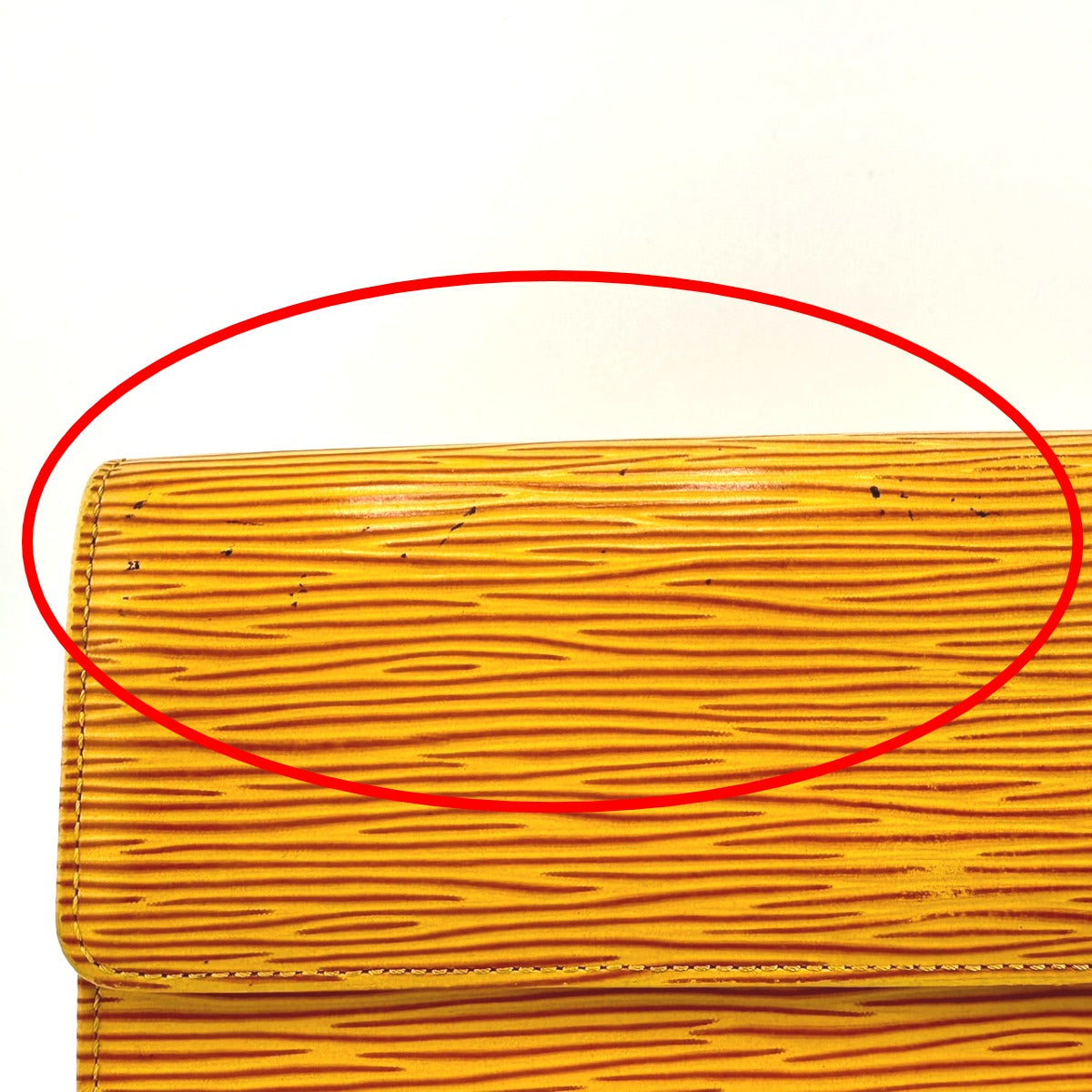 LOUIS VUITTON Long Wallet Purse M63579 Epi Leather yellow Epi Porto Moné Credit