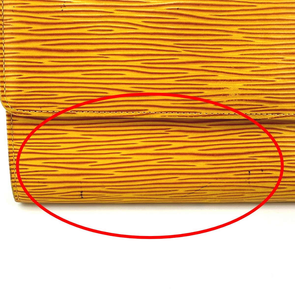 LOUIS VUITTON Long Wallet Purse M63579 Epi Leather yellow Epi Porto Moné Credit