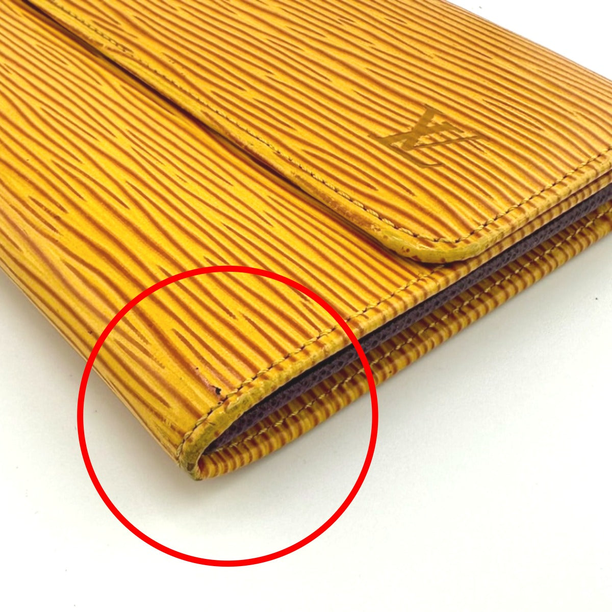 LOUIS VUITTON Long Wallet Purse M63579 Epi Leather yellow Epi Porto Moné Credit