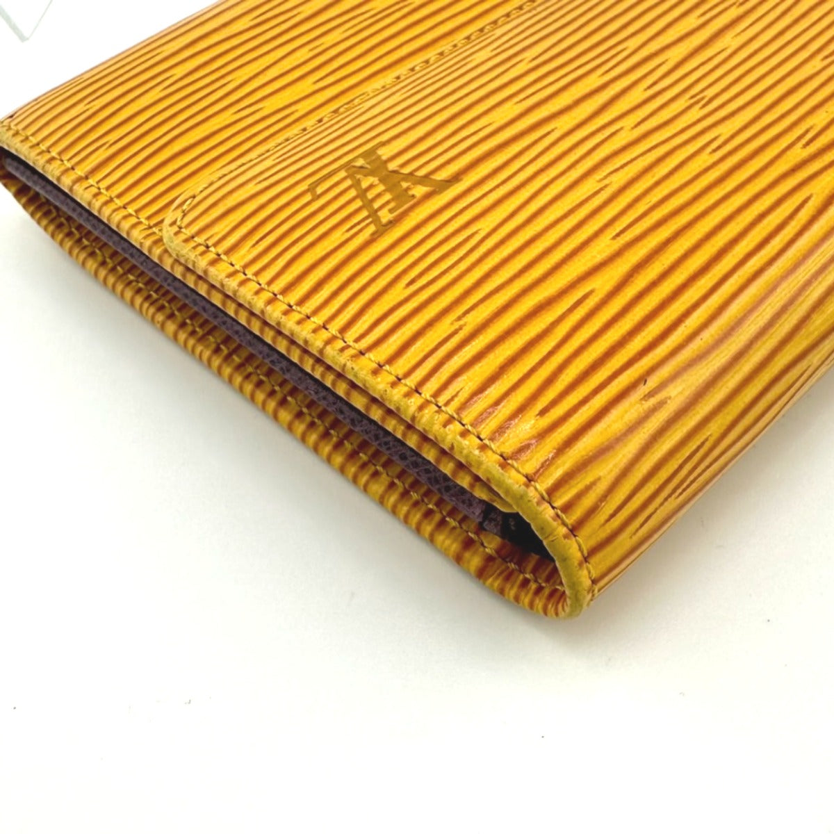 LOUIS VUITTON Long Wallet Purse M63579 Epi Leather yellow Epi Porto Moné Credit